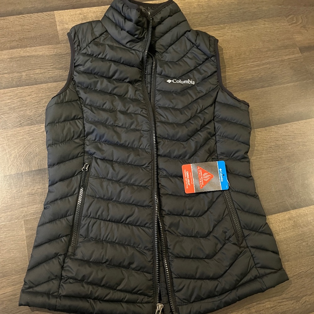 Columbia Powder Lite Vest - embroidered with Snowpiercer logo